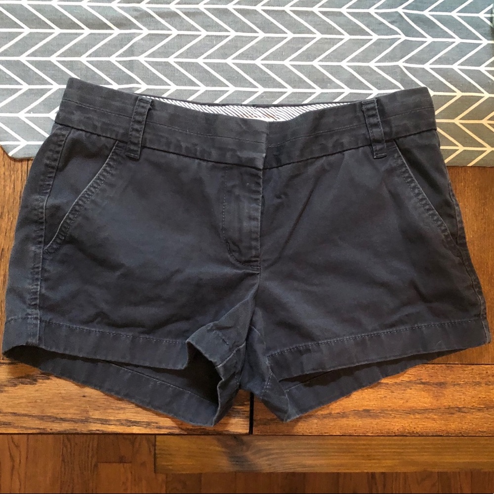 J Crew Navy Chino Shorts Size 2